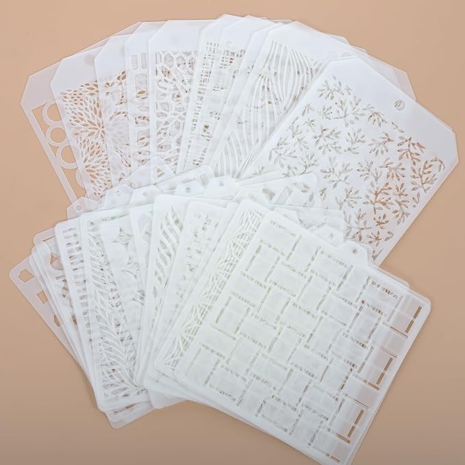 30 Pcs Abstract Layering Stencils - Image 4