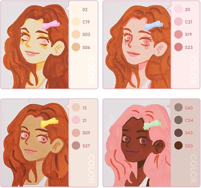 Arrtx 30 Colors Skin Color Acrylic Paint Pens, Skin Tone Paint Markers Paint - Image 3