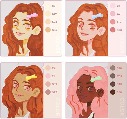 Arrtx 30 Colors Skin Color Acrylic Paint Pens, Skin Tone Paint Markers Paint - Image 3