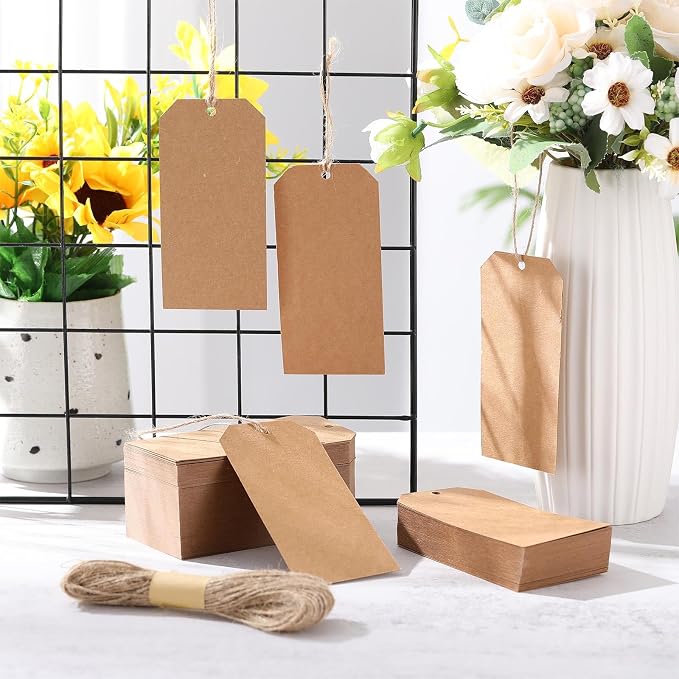 Gersoniel 200 Pcs Kraft Paper Gift Tags - Image 3