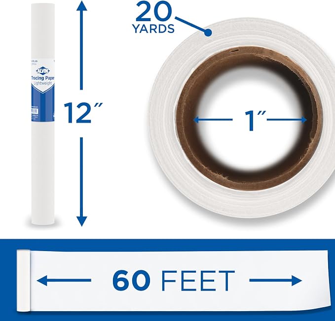 ALVIN 55W-A Lightweight Tracing Paper Roll, Suitable - Image 2