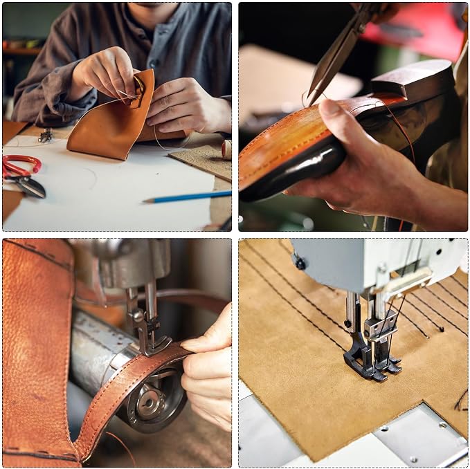 MECCANIXITY Waxed Thread, 284 Yard 0.8mm 150D Flat Wax Thread Polyester Waxed - Image 5