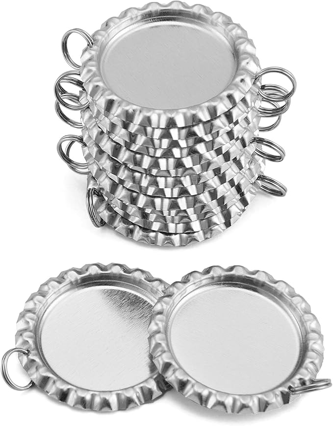 Silver Color Flat Bottle Caps - Image 4