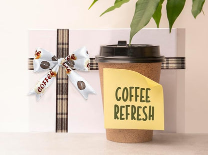 6 Rolls 18 Yards Fall Coffee Ribbons - Image 5