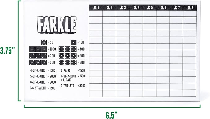 Brybelly Farkle Scorecards – Set of 75 Replacement Score Sheets - Image 6