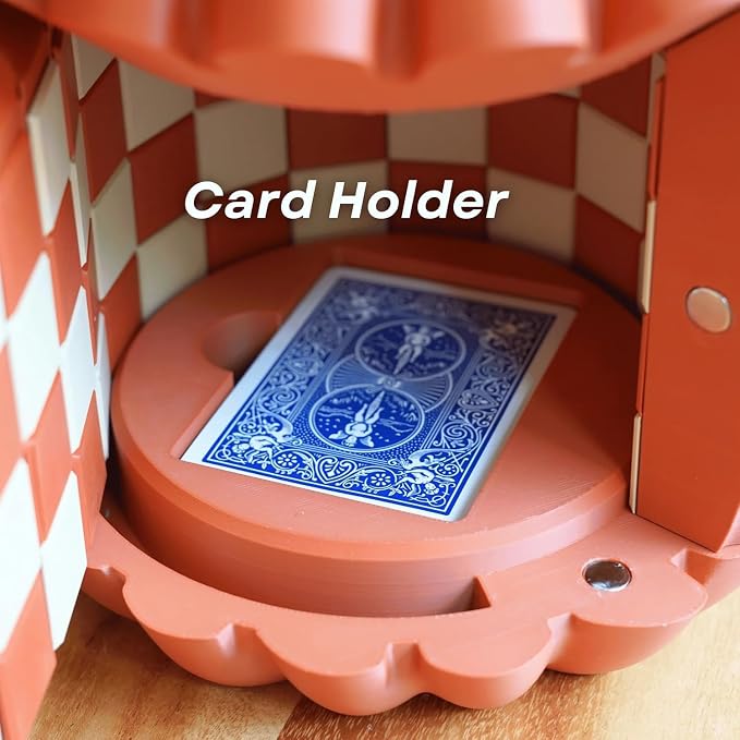 Pumpkin Game Set: Magnetic Chess Checkers, Dice Tower, Card Holder, Gourd - Image 6