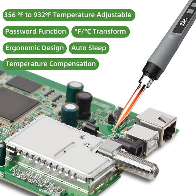 Soldering Iron Kit, 190W Soldering Gun, 110V LED Solder Kit - Image 4