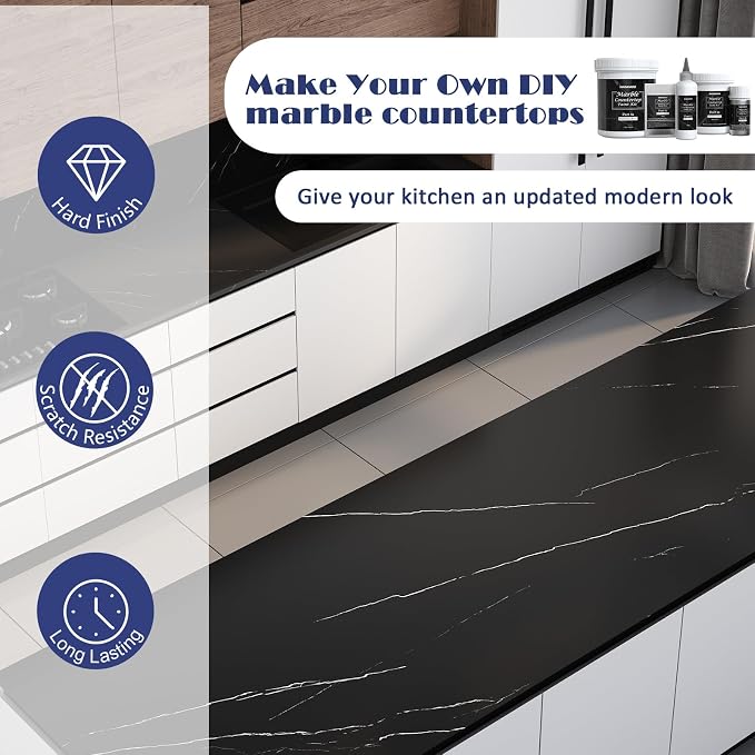 NADAMOO Black Marble Countertop Paint Kit - Image 2