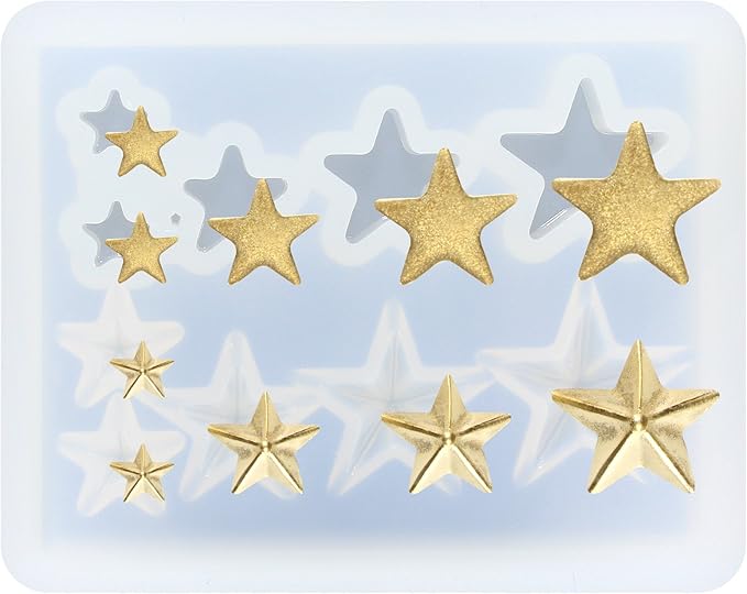 FUNSHOWCASE Mini Assorted Jewerly Stars Resin Epoxy Silicone Tiny Mold by FUNSHOWCASE
