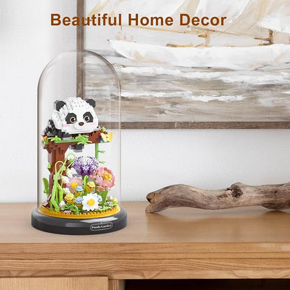 Panda Flower Building Set for Adult Plant Friend Set Bonsai Tree Party Favors - Image 2