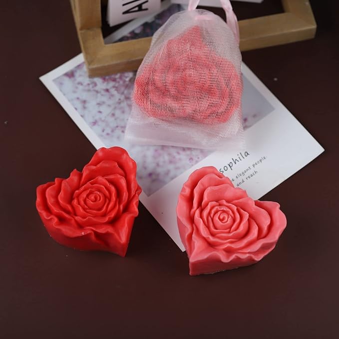 3.5 inch Rose Flower Mold Handmade Rose Soap Mold Peony Silicone Mold - Image 5