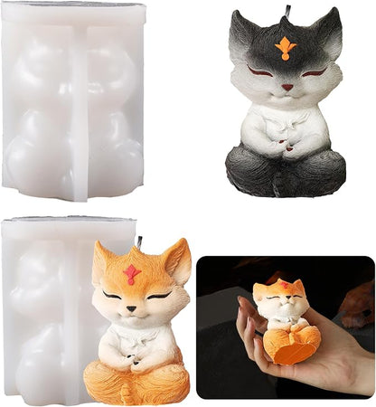 Fox Candle Soap Mold Animal Resin Casting Mold by ESEENSSiliconeMolds