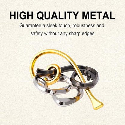 9pcs Metal Puzzle for Adult Disentanglement Puzzles Lock Puzzle Games Set Gift - Image 3