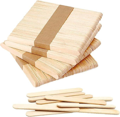 50PCS DIY Craft Sticks Ice Cream Sticks Natural Wooden Ice Cream Sticks 4.5 - Image 3