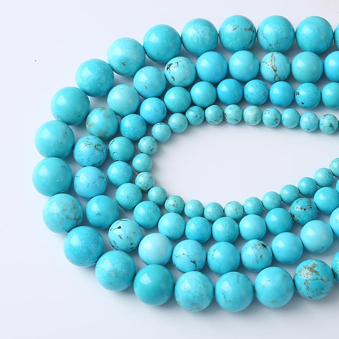 12mm 32pcs AAA Grade Natural Blue Turquoise Round Loose Beads - Image 3