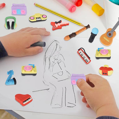 24 Pcs Erasers for Kids, Mini Pencil Eraser Bulk Classroom Prizes, Fun Puzzle - Image 4