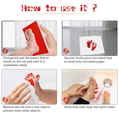 Ink Pad, 5x4'' Washable Non-Toxic Ink Stamp Pad - Image 3
