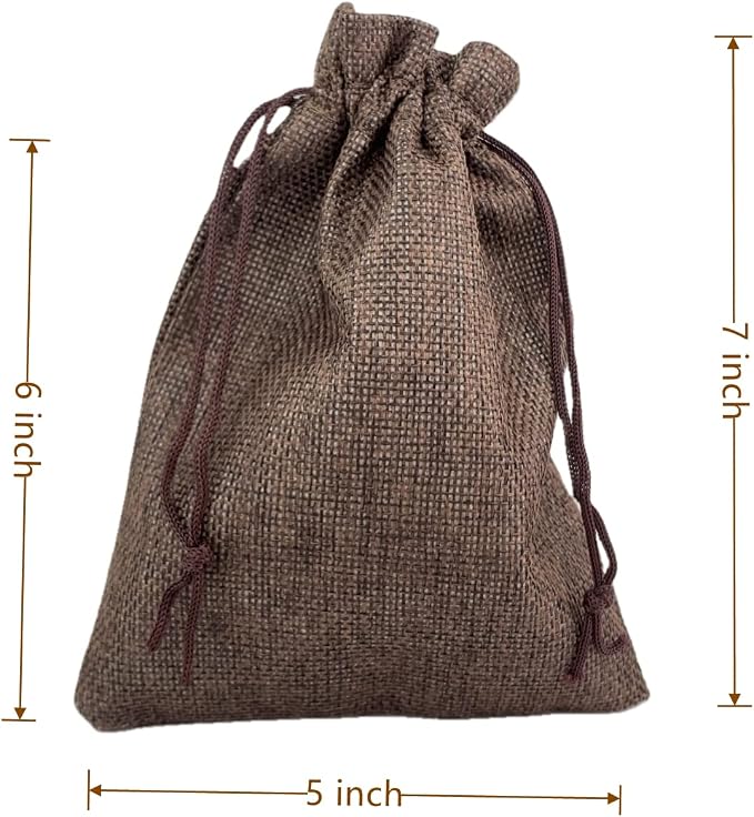 Palmhomee Pack of 25 Burlap Gift Bags - Image 3