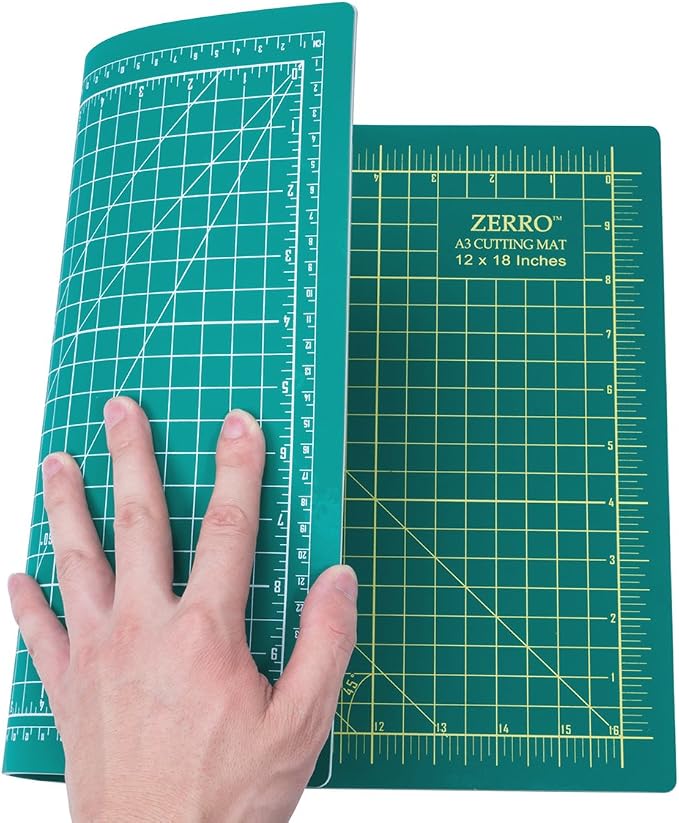 ZERRO Self Healing Cutting Mat 12" x 18" Double Sided No-Slip Rotary Cutting by ZERRO