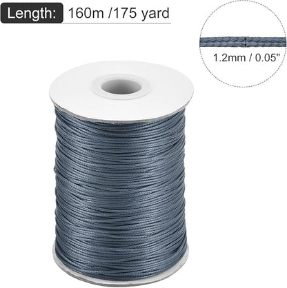 MECCANIXITY Waxed Cord 1.2mm Waxed Polyester Cord 175 Yard Wax String - Image 2