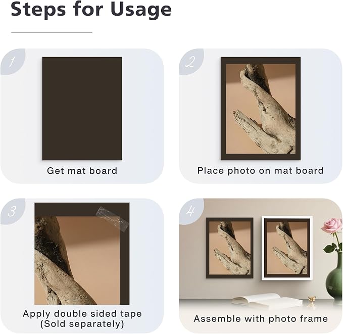 Golden State Art, 8.5x11 Uncut Photo Mat Matboard - Image 6