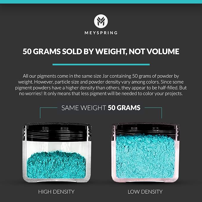 MEYSPRING Turquoise Blue Mica Powder - 50g - Epoxy Resin Color Pigment - Teal - Image 7