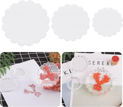 3 Pieces Acrylic Stamp Blocks Set, Sector Clear Stamping Blocks Tools Set - Image 4