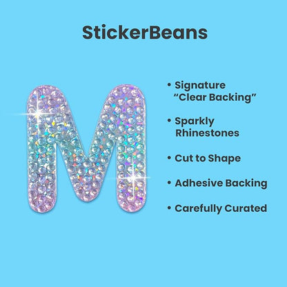 StickerBeans® Rhinestone Alphabet Letter Sticker M - Image 2
