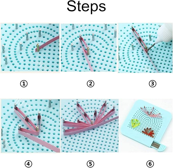Paper Quilling Kit 3mm/5mm/10mm 1740pcs Quilling Paper Strips Quilling Tool Set - Image 5