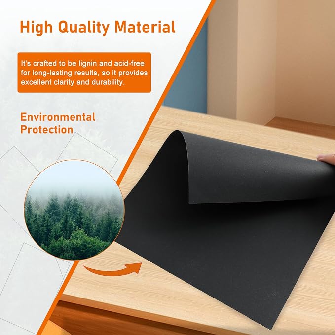 100 Sheets Black Cardstock 8.5 x 11 Certificate Paper, 75lb Premium Printer - Image 5