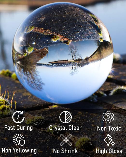 Nicpro UV Resin, 8000g Large Crystal Clear Cure Kit, No Mixing & Quick Curing - Image 3