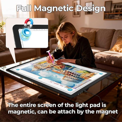 Heanolier A2 Artist tracing Light Box Copy Table, Large Magnetic Light pad - Image 6