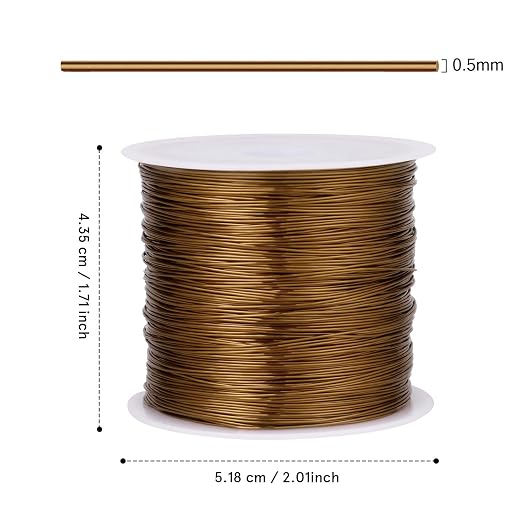 262FT Jewelry Wire 24 Gauge Tarnish-Resistant Copper Beading Wires Roll Bulk - Image 3