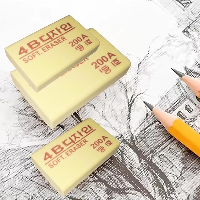 4B Erasers 15 Pack Pencil Erasers Yellow Erasers - Image 5