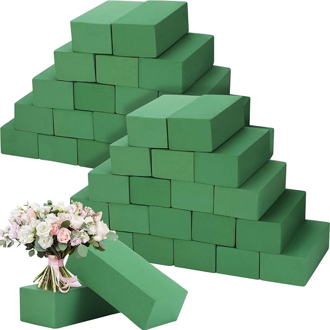 Pangda 30 Pcs Floral Foam Blocks 7. 9''lx3. 5''wx2. 4"h Green Wet and Dry by Pangda