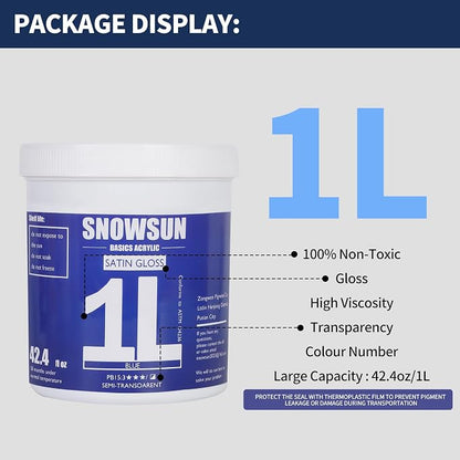 SNOWSUN Acrylic Paint Set, 6 Colors Large Bulk Acrylic Paints, Gloss Non-Toxic - Image 6