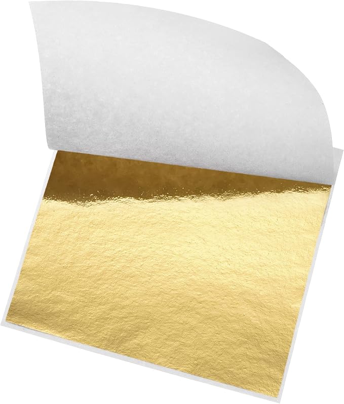 MECCANIXITY Gold Leaf Foil Sheet, 3.3 x 3.1inch by MECCANIXITY