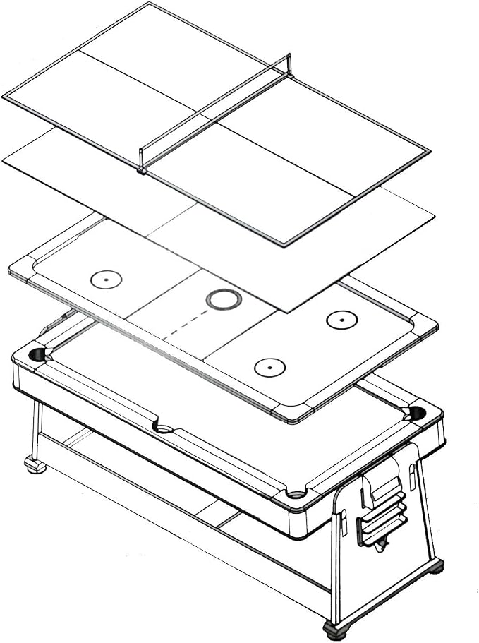 7ft Pool Table air Hockey 3 in 1 Pool Table - Image 8