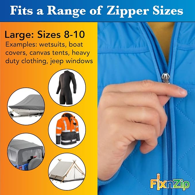 FixnZip - See Size Guide - Universal Zipper Repair Kit - Image 3