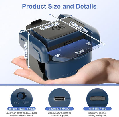 BEE&FLOWER Card Shuffler 2600mAh Rechargeable Auto-Stop Automatic Card Shuffler - Image 6