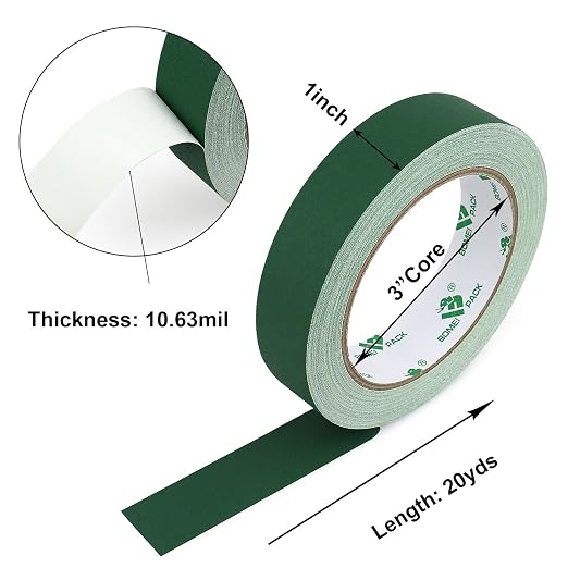 BOMEI PACK Dark Green Gaffer Tape, Matte Non-Reflective, 1inch x 20yds No - Image 3