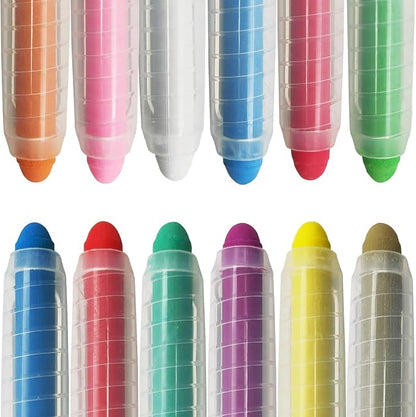 Non-toxic Dustless Chalk for Kids, Colored Sidewalk Chalk by luckyrain