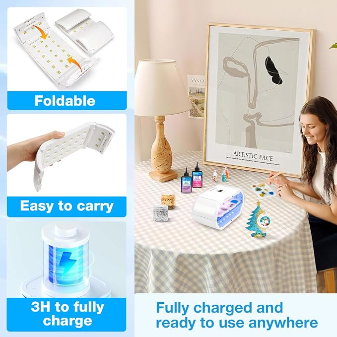 JDiction UV Light for Resin, Wireless UV Resin Lamp - Image 7