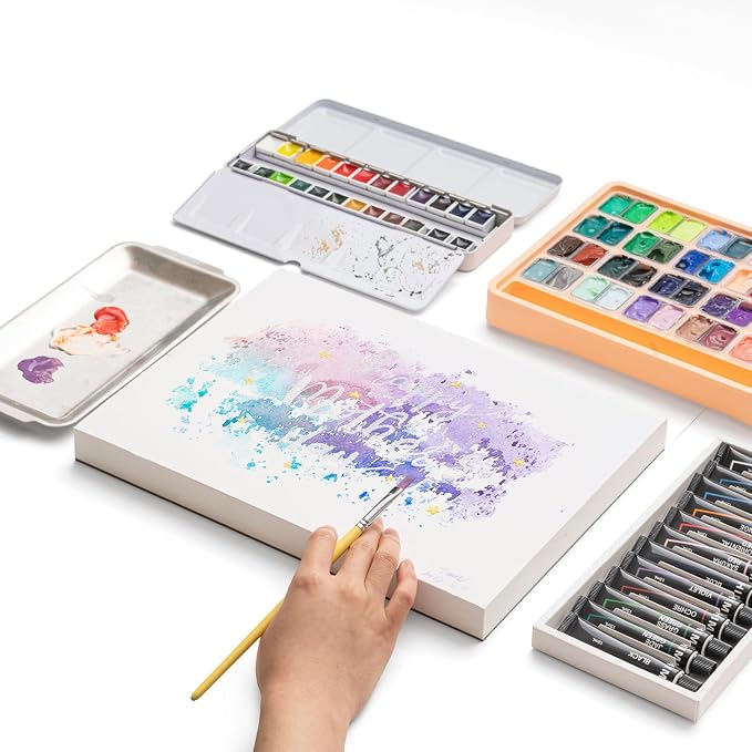 HIMI Mix Media Paper Pad 9X12'' 90 Sheets Mix Paper Pad, Side Wire Bound - Image 3