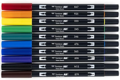 Tombow Dual Brush Marker 10-Piece Set: Primary - Image 4