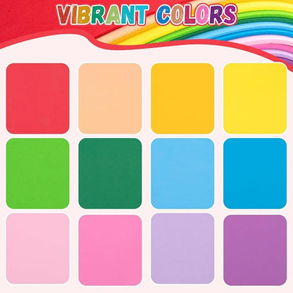 12 Pack Foam Sheets Craft 8 x 12 inch, 12 Colors Eva Foam Paper - Image 3