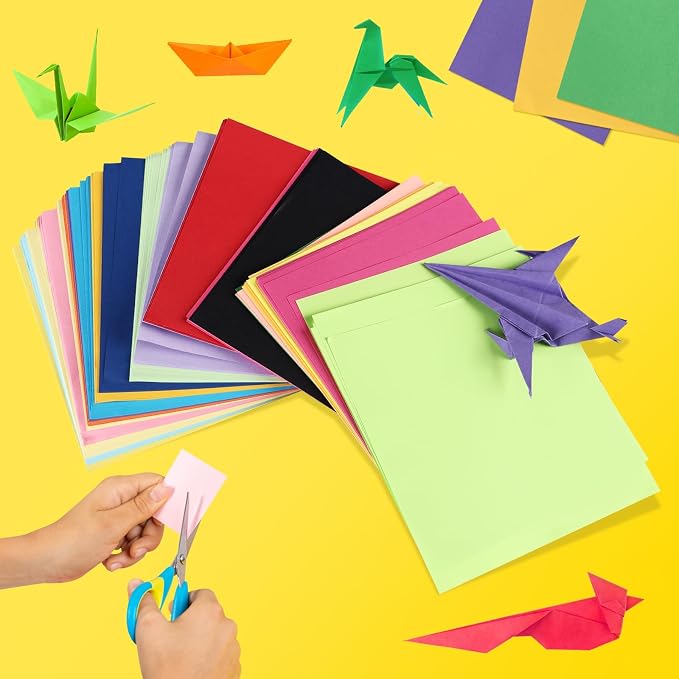 Granhoolm 300 Sheets Origami Paper, 20 Colors Origami Paper 8x8, Double Sided - Image 3