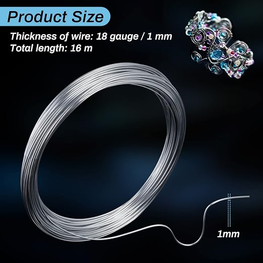 18 Gauge Aluminum Wire for Crafting - 52 Ft Bendable Sculpting Wire - Image 3