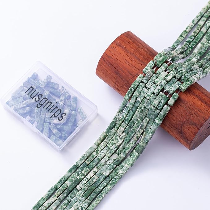 Natural African Jade Rectangle Tube Beads 4x13mm 38cm/str Loose Semi Gemstone - Image 6