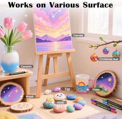 VOKART 60 Colors Acrylic Paint Markers - Image 6